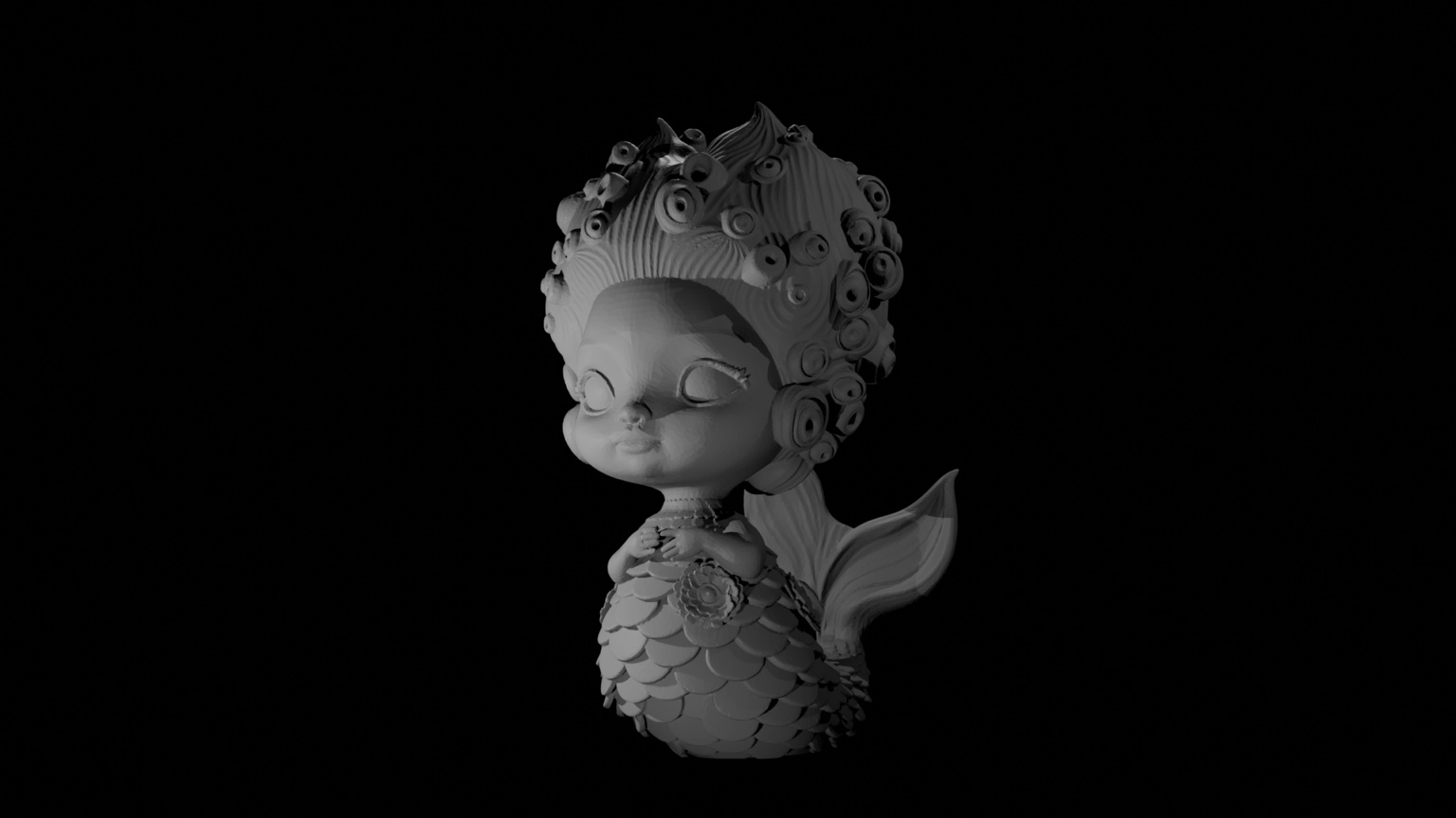 Bubbles 3D character model preview
